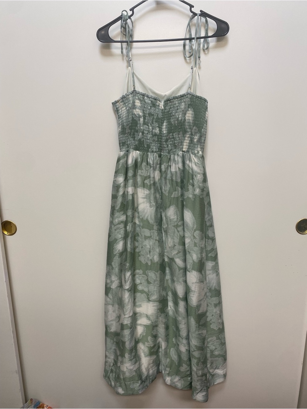 Calypso St. Barth Sage Floral Tie-Shoulder Midi Maxi Dress - Picture 4 of 10